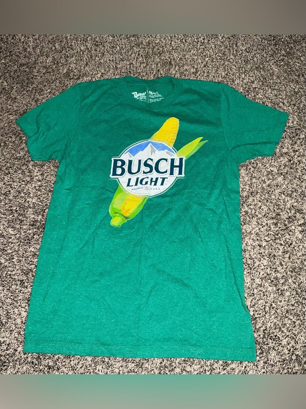 Busch Light Women's Green Short Sleeve Graphic Tee